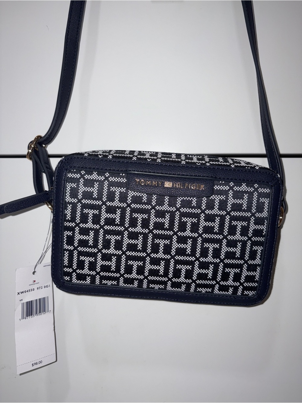 NWT Tommy Hilfiger Navy Logo Crossbody Bag